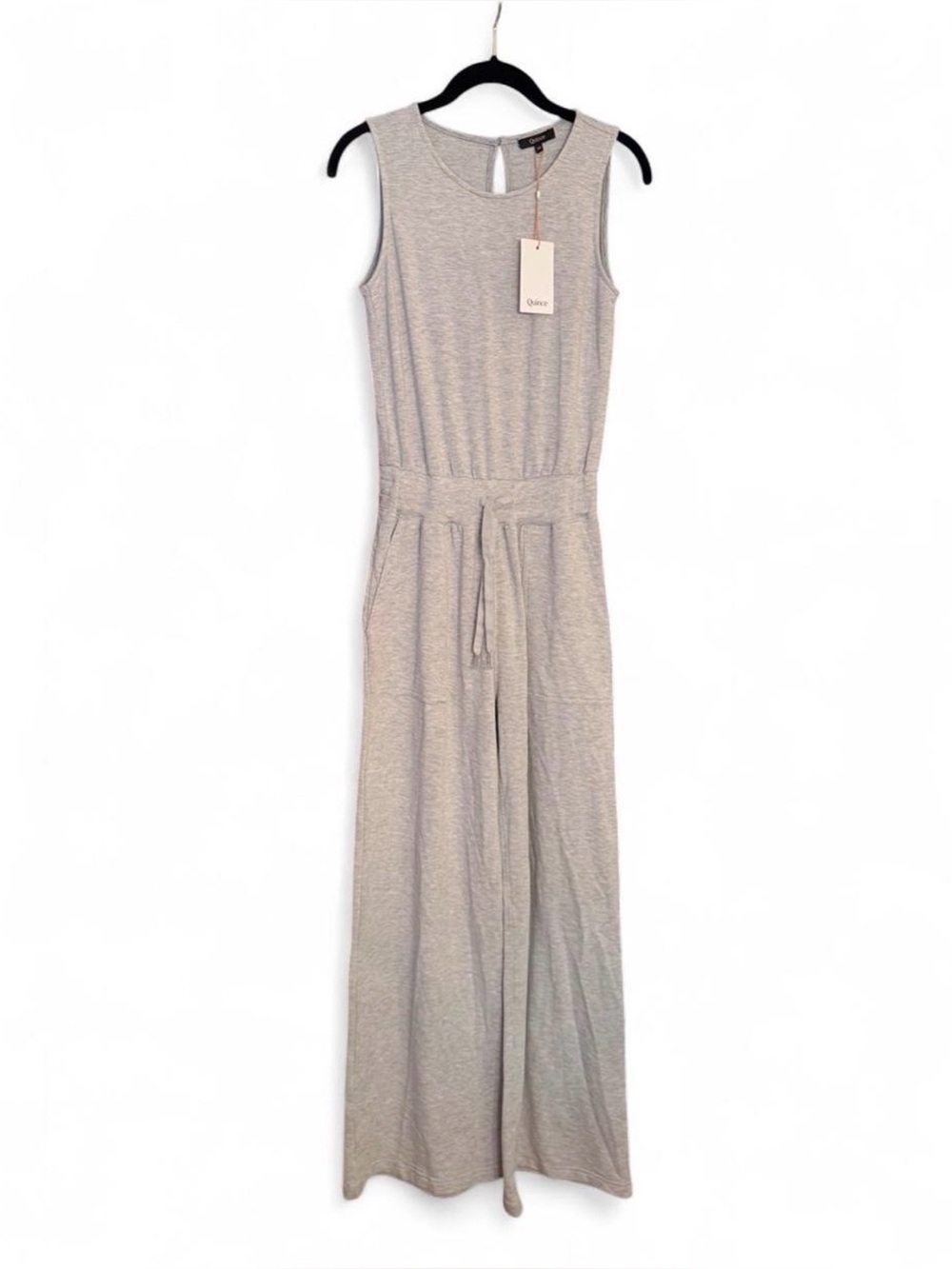 NWT Quince Sleeveless Wide-Leg Jumpsuit in Heather Gray XS
